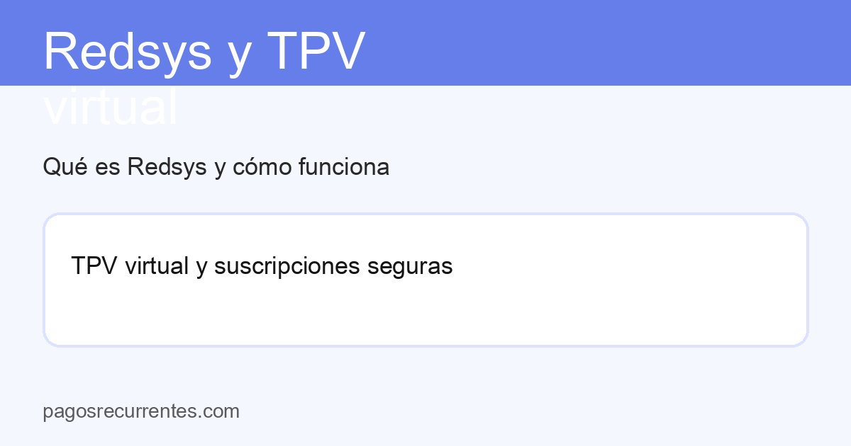 Redsys TPV Virtual